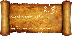 Kirchknopf Zita névjegykártya