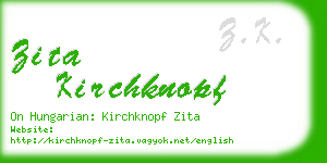 zita kirchknopf business card